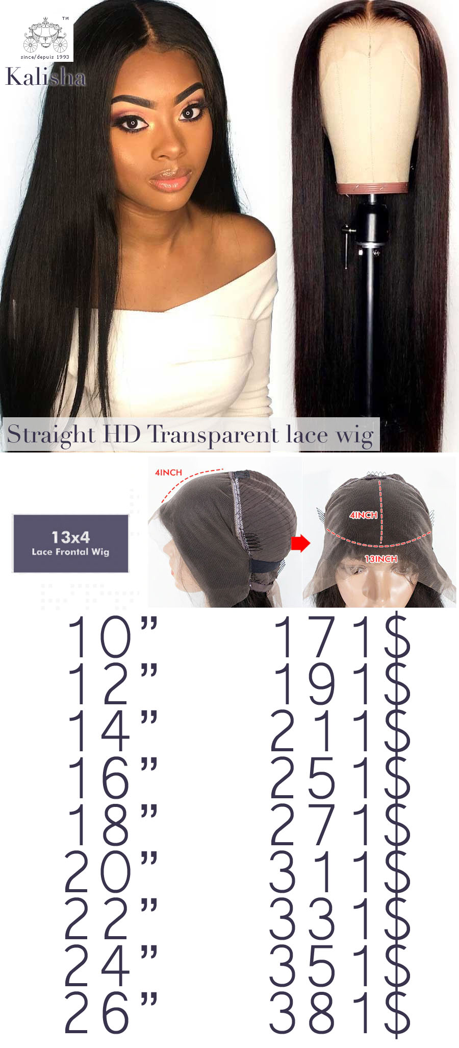 hd transparent lace wig hd straight hair perruque cheveux humains human hair
